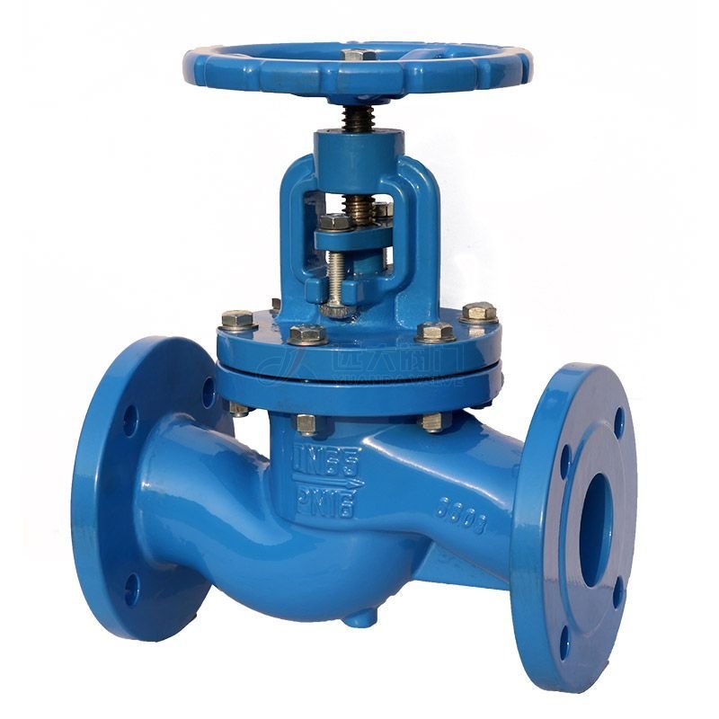 Butterfly valve with flanged connection installed in industrial pipeline system